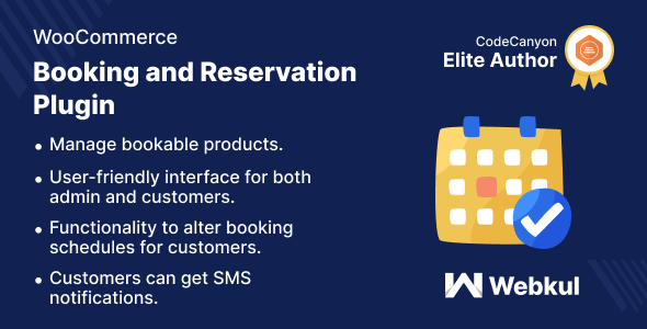 Booking And Reservation Plugin for WooCommerce by Webkul | CodeCanyon