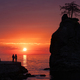 People holding hands at Seawall in Stanley Park during Dramatic Sunset - PhotoDune Item for Sale