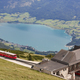 Mondsee lake and Schafberg train in Salzburg region. Austria highlight - PhotoDune Item for Sale