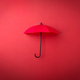 Top view red umbrella on a red background - PhotoDune Item for Sale