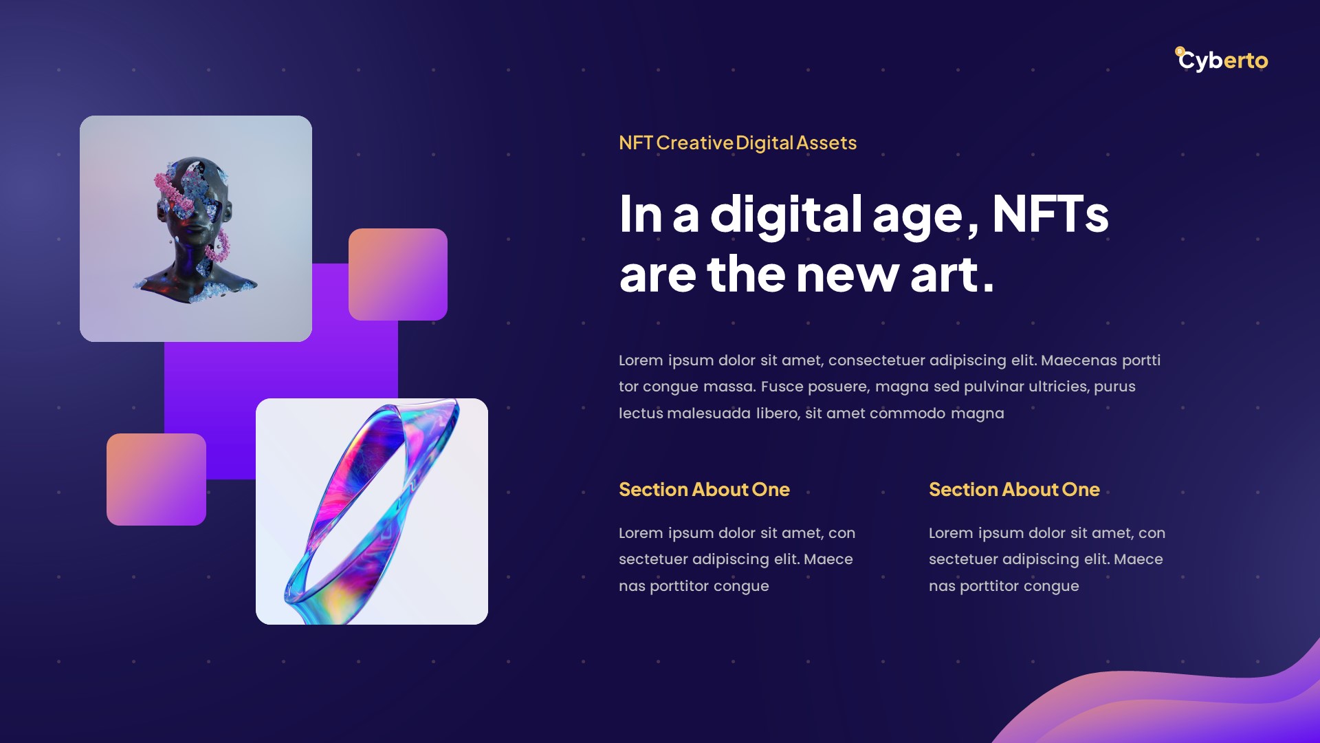Cyberto - NFT Creative Digital Assets Powerpoint Template, Presentation ...