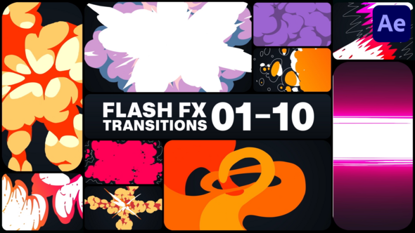 Flash FX Transitions for After Effects Elements template preview