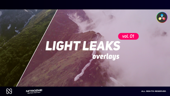 Light Leaks Overlays Vol. 01 for DaVinci Resolve