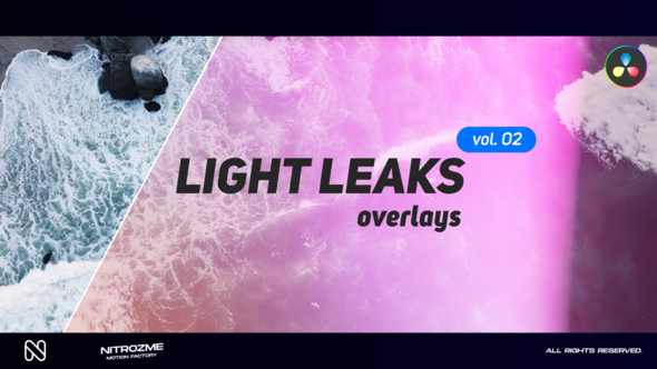 Light Leaks Overlays Vol. 02 for DaVinci Resolve