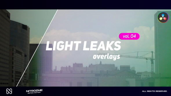Light Leaks Overlays Vol. 04 for DaVinci Resolve