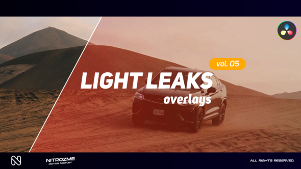 Light Leaks Overlays Vol. 05 for DaVinci Resolve