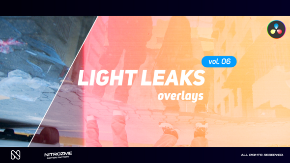 Light Leaks Overlays Vol. 06 for DaVinci Resolve