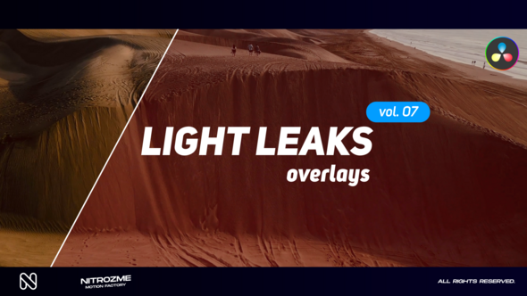 Light Leaks Overlays Vol. 07 for DaVinci Resolve
