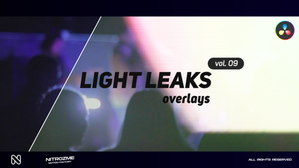 Light Leaks Overlays Vol. 09 for DaVinci Resolve