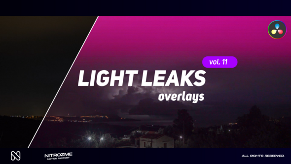 Light Leaks Overlays Vol. 11 for DaVinci Resolve