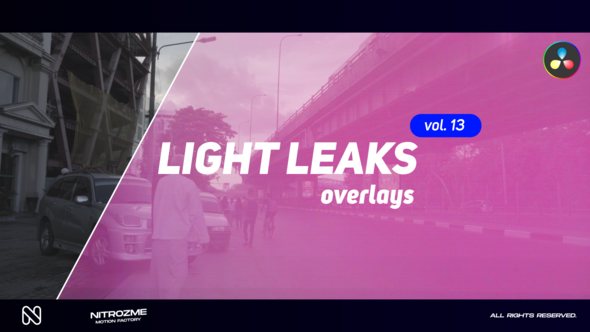 Light Leaks Overlays Vol. 13 for DaVinci Resolve