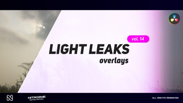 Light Leaks Overlays Vol. 14 for DaVinci Resolve