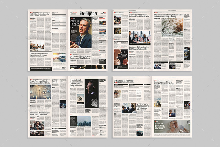 Newspaper Template, Print Templates 