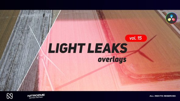Light Leaks Overlays Vol. 15 for DaVinci Resolve