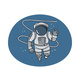 Astronaut in Spacesuit Flying in Cosmos