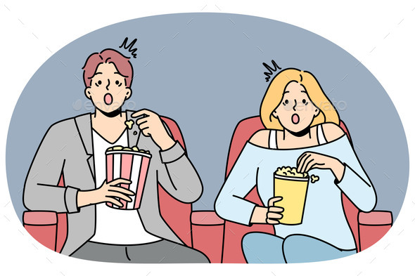[DOWNLOAD]Couple Eat Popcorn Sitting in Cinema