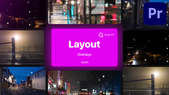 Overlay Layouts for Premiere Pro Vol. 01
