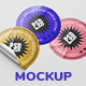 Round Sticker Label PSD Mockup Set - Vol. 01