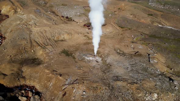 steam from a volcano power plant