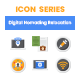 90 Digital Nomading Relocation Icons | Rich Series