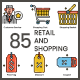 85 Retail and Shopping Icons | Aesthetics Series