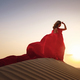 Woman in sands dunes of desert at sunset - PhotoDune Item for Sale