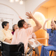 Group of elderly and senior man in wheelchair with nurse at nursing home - PhotoDune Item for Sale