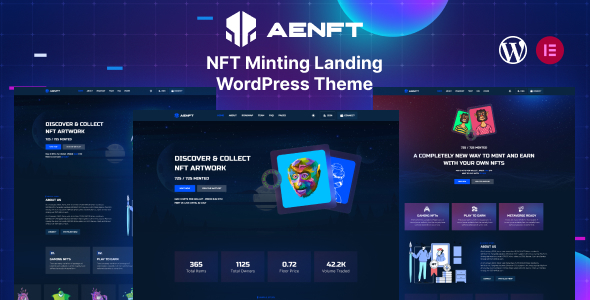 Aenft – NFT Minting Collection WordPress Theme