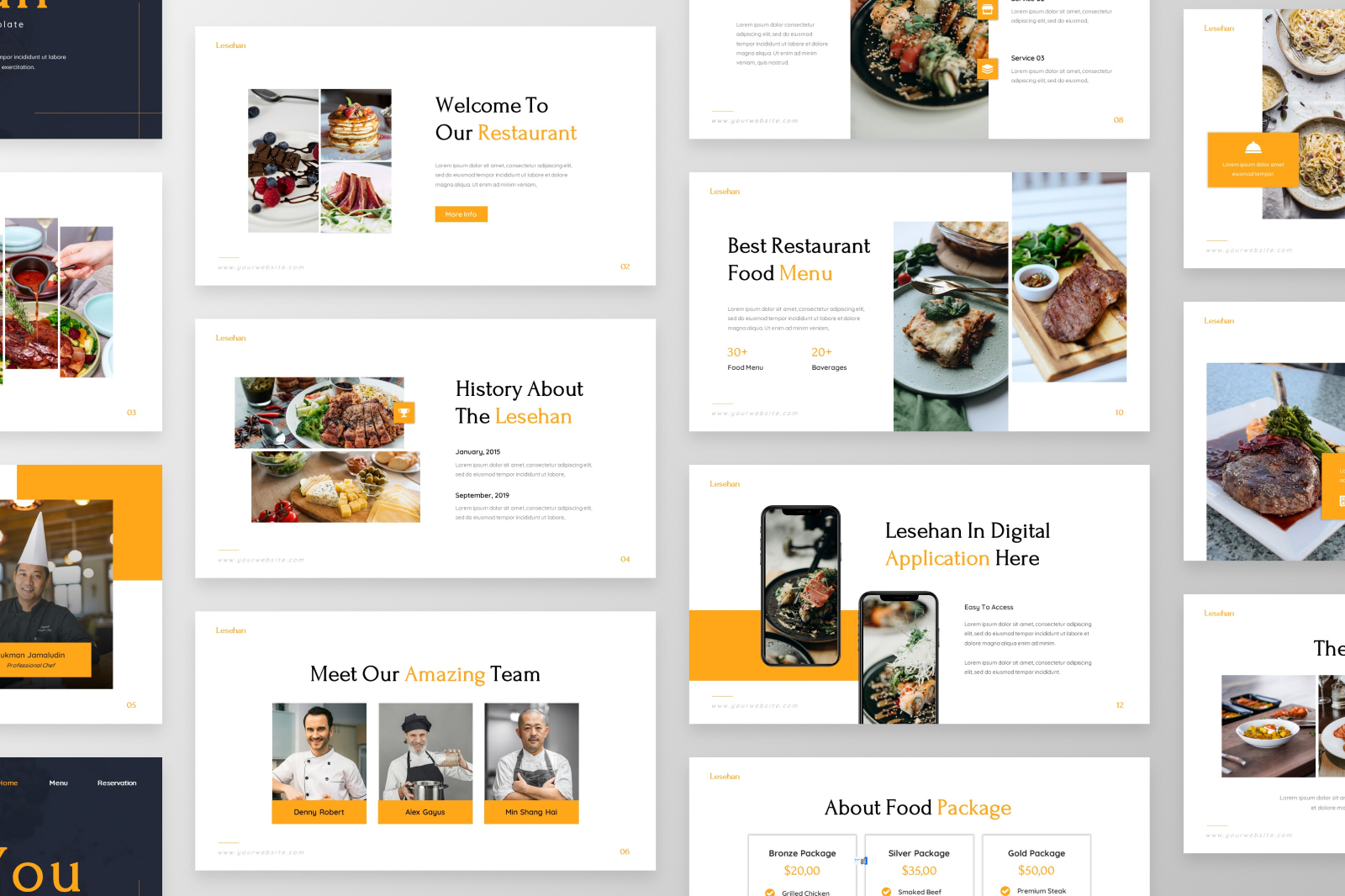 Lesehan - Restaurant PowerPoint Template by Luminative | GraphicRiver