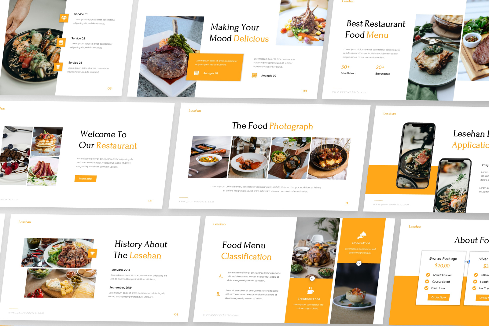 Lesehan - Restaurant PowerPoint Template by Luminative | GraphicRiver