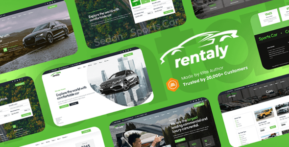 Rentaly - Car Rental Website Template with RTL Support