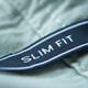  label tag slim fit on a men shirt  - PhotoDune Item for Sale