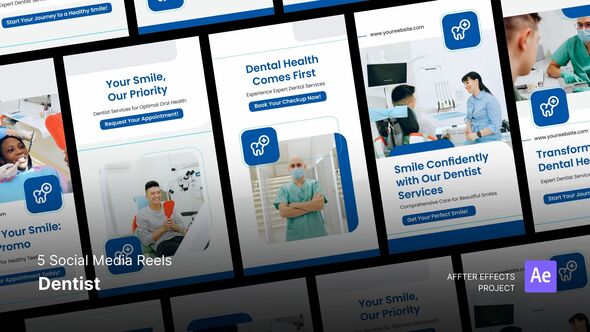 Social Media Reels - Dentist After Effects Template Product Promo template preview