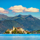 Orta Lake landscape. Orta San Giulio village and island Isola S.Giulio view, Italy - PhotoDune Item for Sale