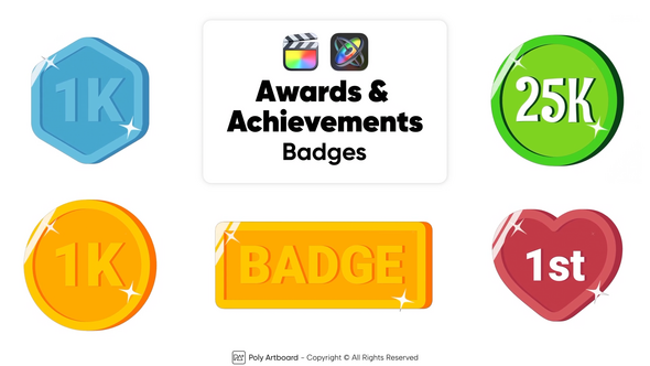 Awards & Achievements Badges For Final Cut Pro X