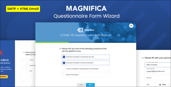 Magnifica - Coronavirus Questionnaire Form Wizard