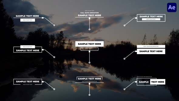 Minimalist Call Outs | After Effect Titles template preview