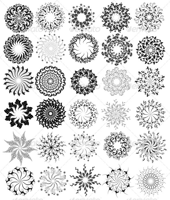 Ornamented Circles - Decorative Vectors