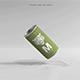 Mini Soda or Beer Can and Bottle with Water Drops Mockups