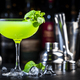 Last word green cocktail drink with dry gin, herbal liqueur, lime juice, mint and ice - PhotoDune Item for Sale