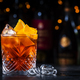 Espresso Negroni cocktail drink with dry gin, vermouth and bitter, espresso, liqueur, orange and ice - PhotoDune Item for Sale