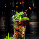 Blackberry Mojito cocktail drink with white rum, sugar, soda, lime, berry, fresh mint and ice  - PhotoDune Item for Sale