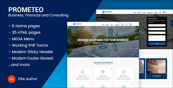 Prometeo - Business and Financial Site Template