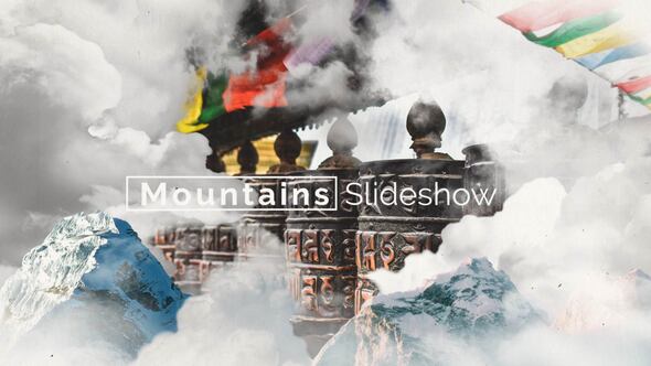 Mountains Slideshow Video Displays template preview