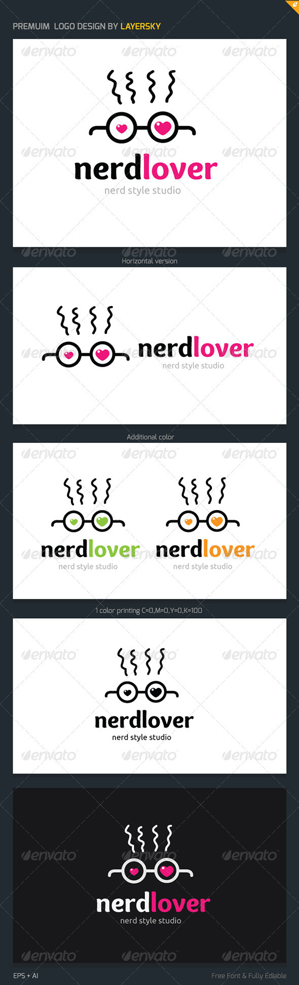 Nerd Lover Logo - Humans Logo Templates