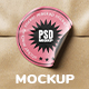 Round Sticker Label PSD Mockup Set - Vol. 02 - Seal Version
