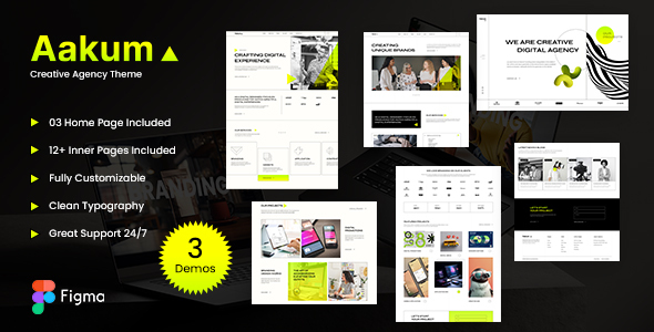 AaKum- Creative Agency Figma Template