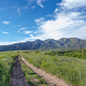 mountain landscape, country road, field, clear sunny weather, landscape Kazakhstan - PhotoDune Item for Sale