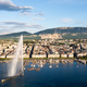 Aerial view of Leman lake -  Geneva city in Switzerland - PhotoDune Item for Sale