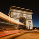 Night view of Arc de Triomphe - Triumphal Arc in Paris, France - PhotoDune Item for Sale